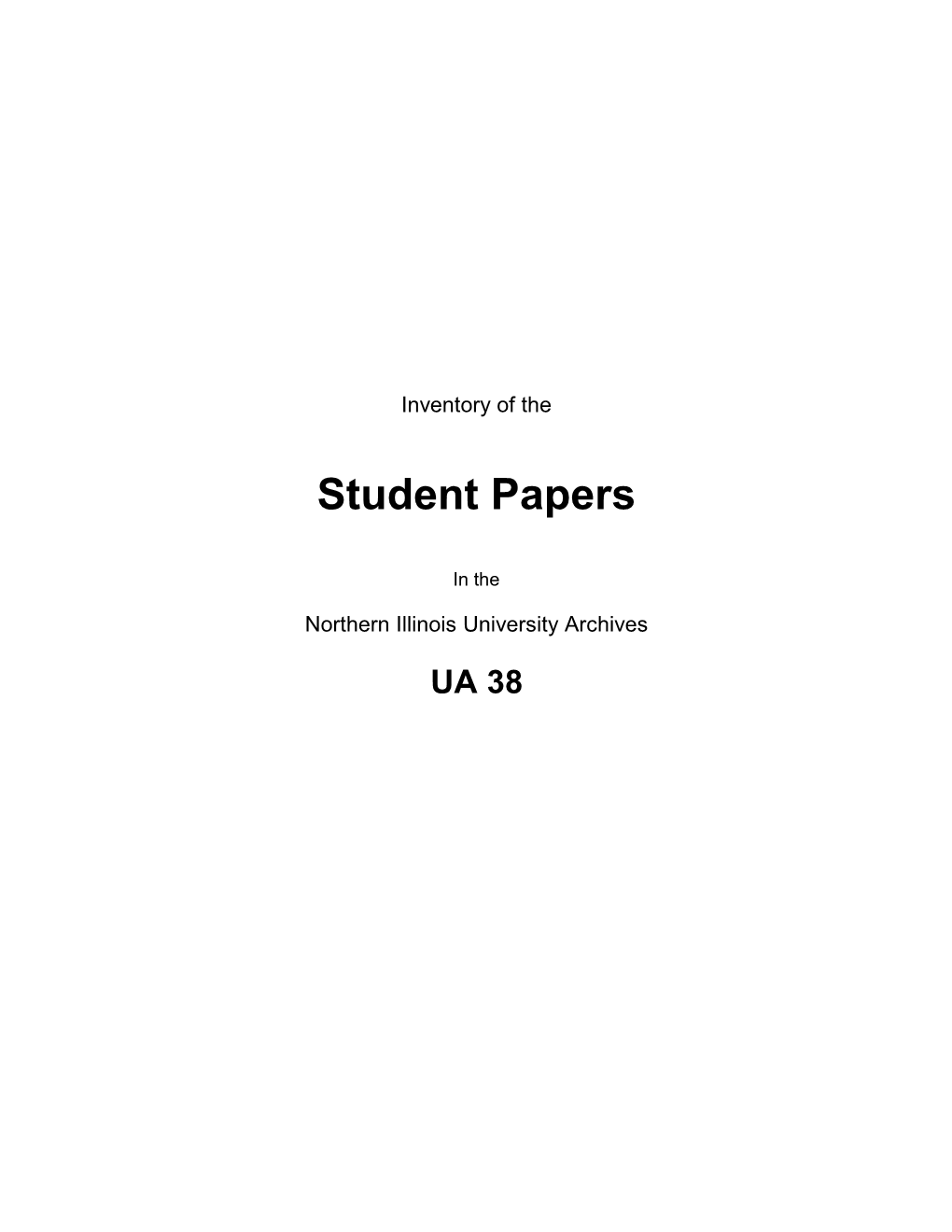 Student Papers