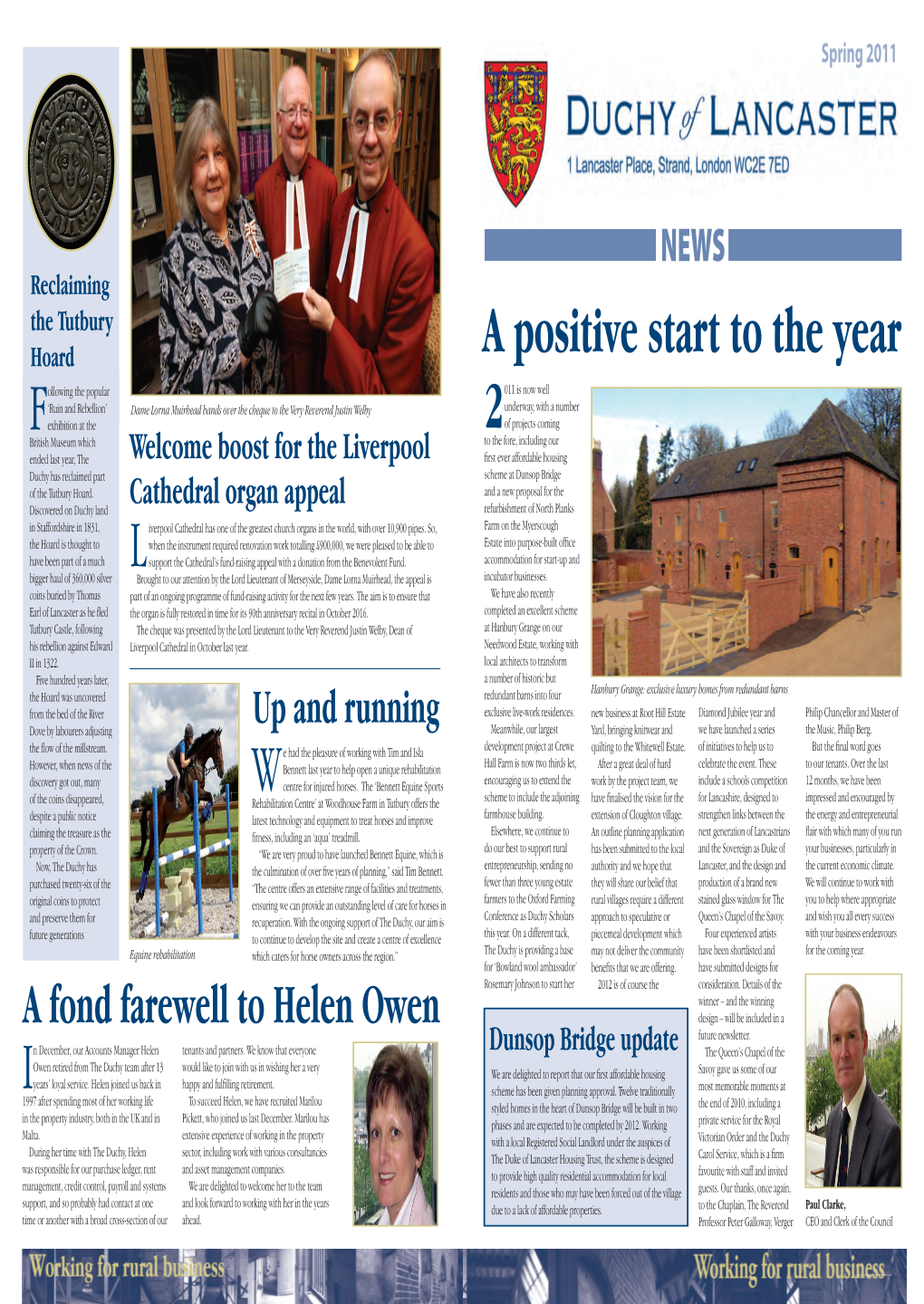 Duchy News Spring 2011.Indd 2-3 31/03/2011 13:50 Spotlight On