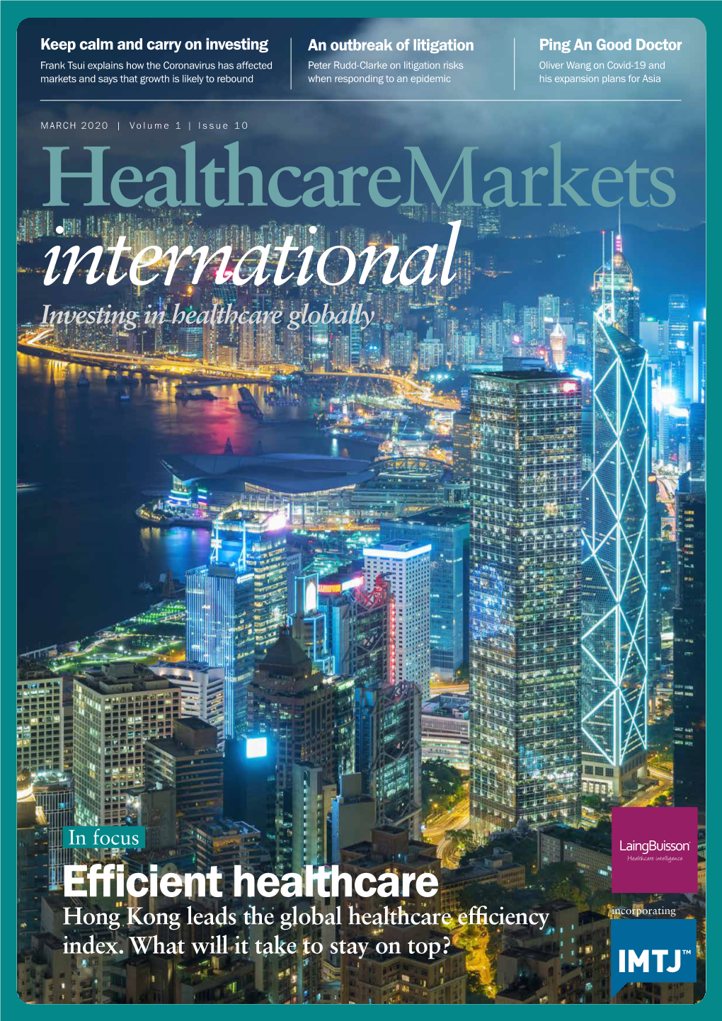 Efficient Healthcare Hong Kong Leads the Global Healthcare Efficiency Incorporating