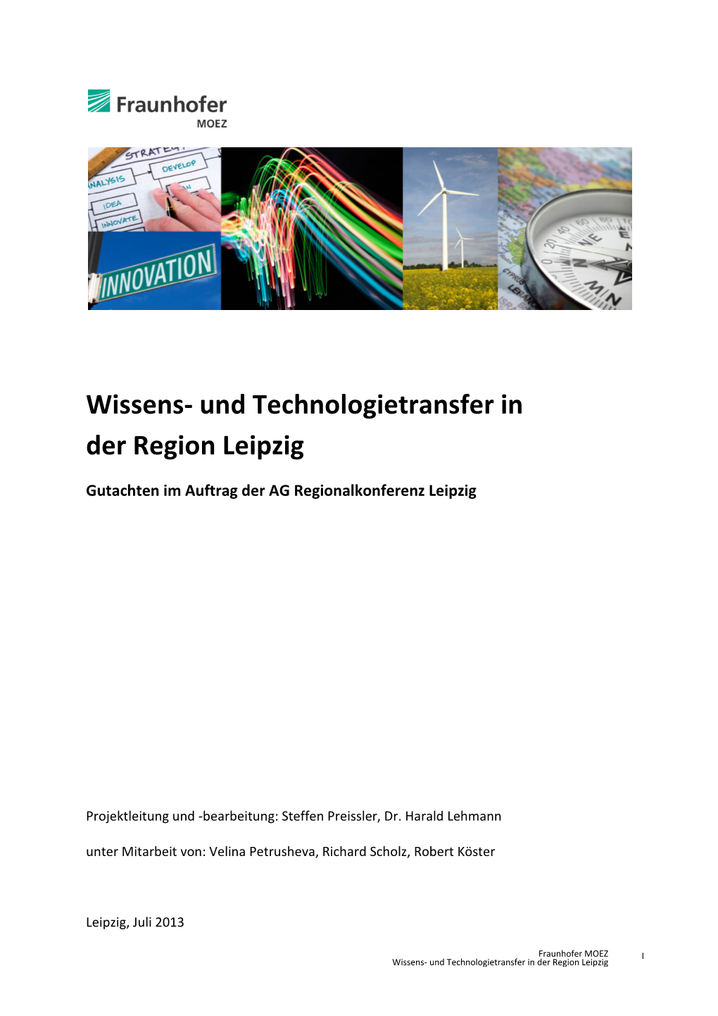 Wissens- Und Technologietransfer in Der Region Leipzig