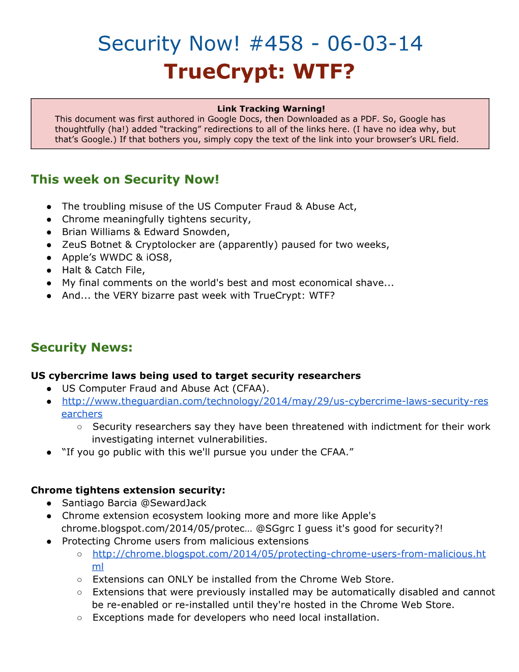 Security Now! #458 - 06-03-14 Truecrypt: WTF?