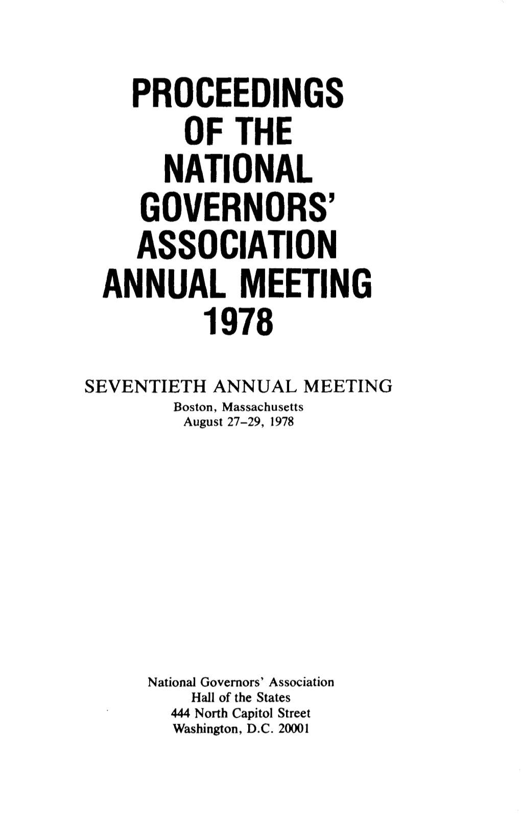 1978 NGA Annual Meeting