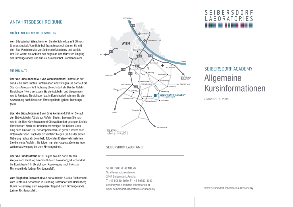 Allgemeine Kursinformationen