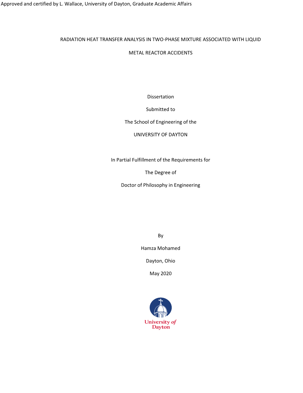 Radiation Heat Transfer Analysis in Two-Phase Mixture Associated with Liquid