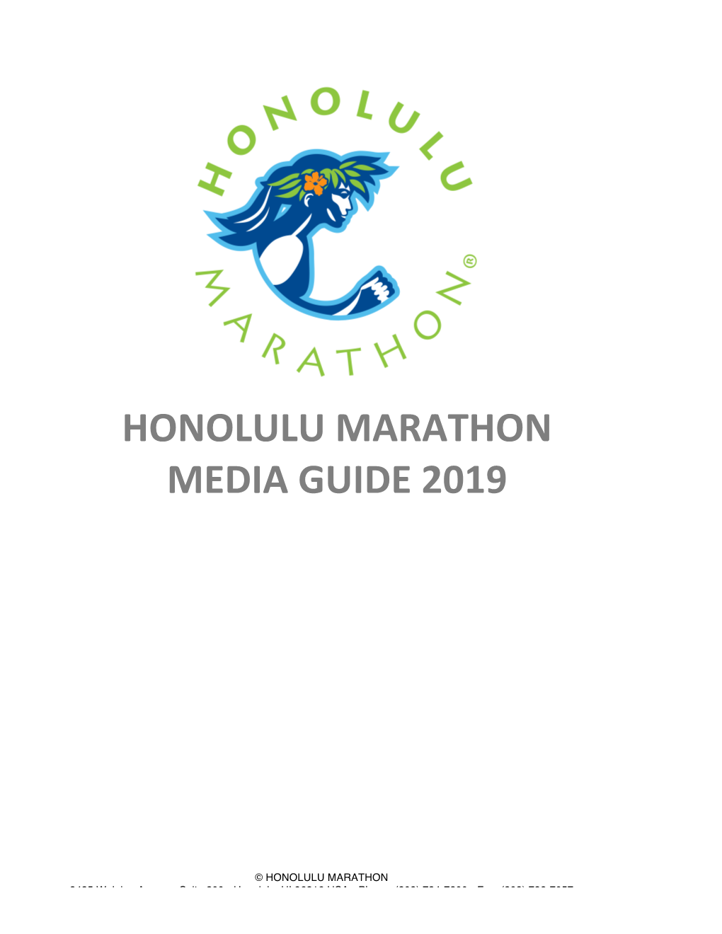 Honolulu Marathon Media Guide 2019