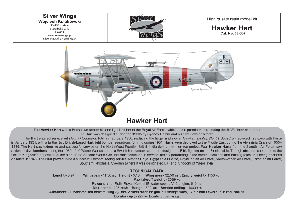 Hawker Hart Cat