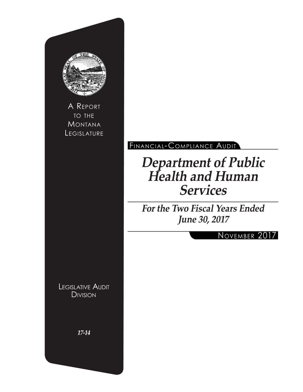 Department of Public Health and Human Services for the Two Fiscal Years Ended June 30, 2017