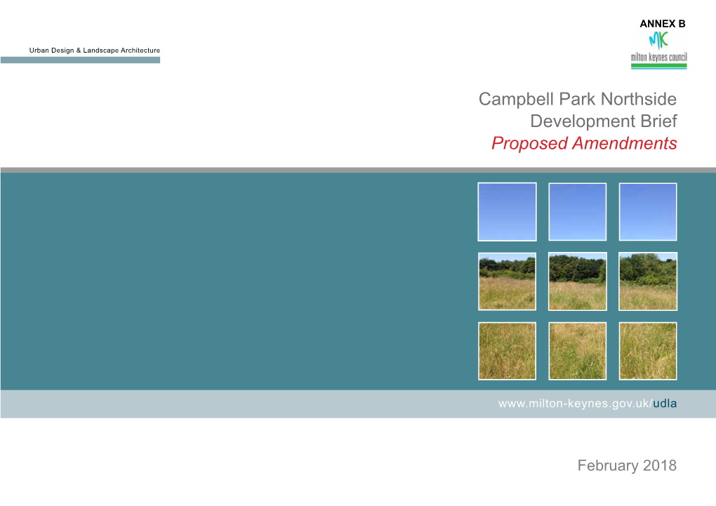 Campbell Park Northside Development Brief Proposed Amendments