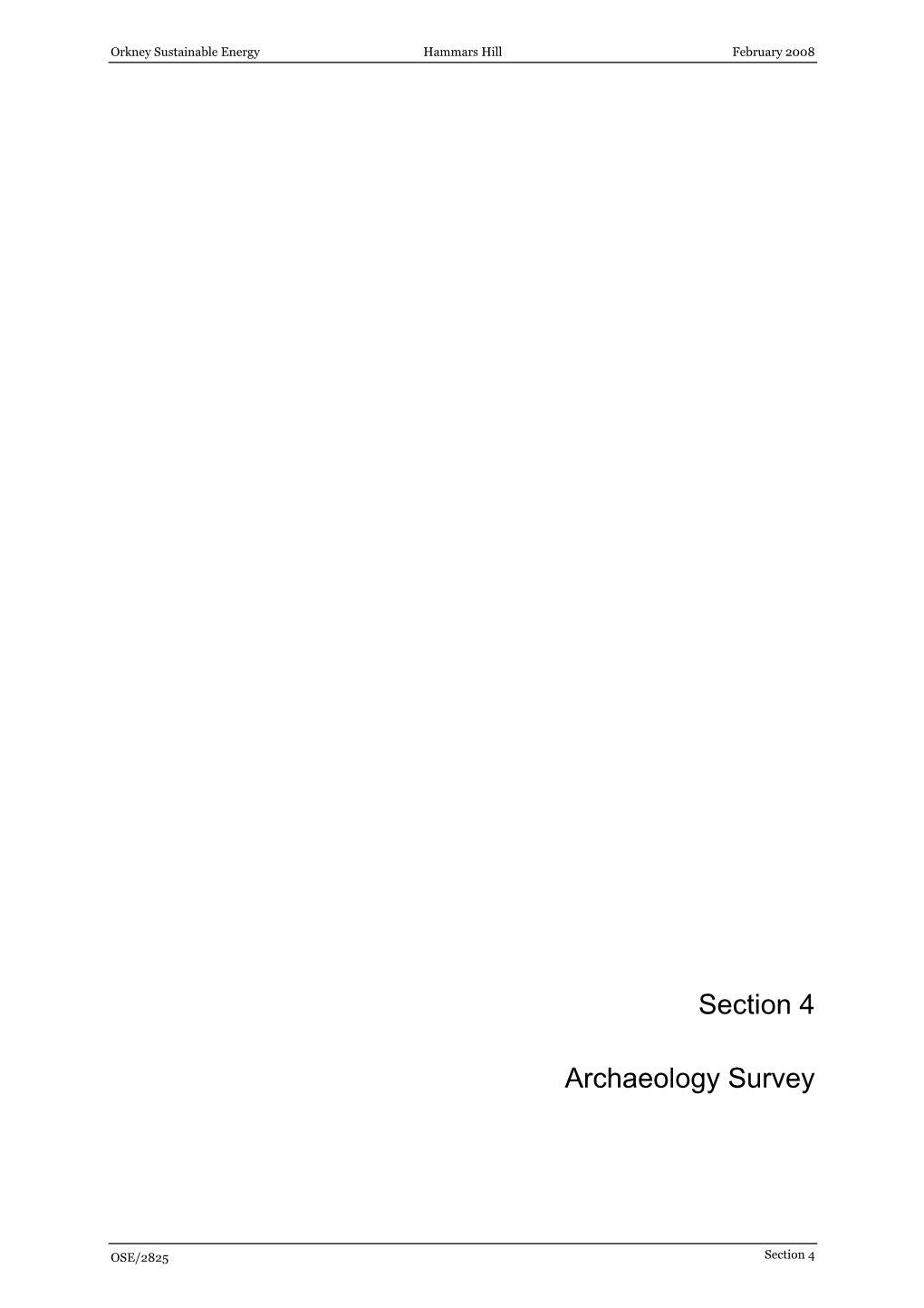 Hammars Hill Archaeology Report