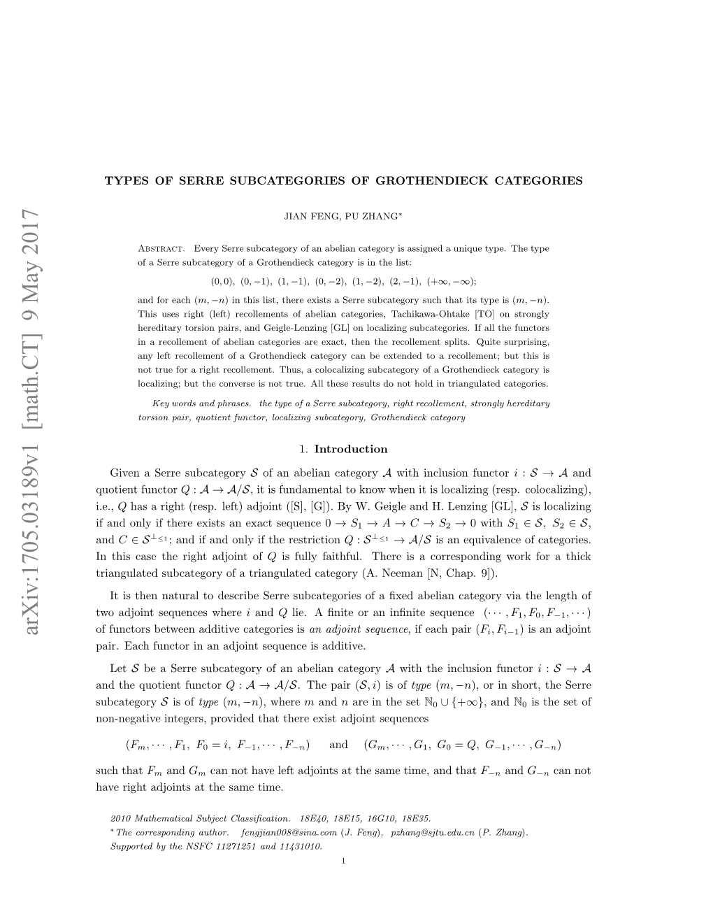 Types of Serre Subcategories of Grothendieck Categories