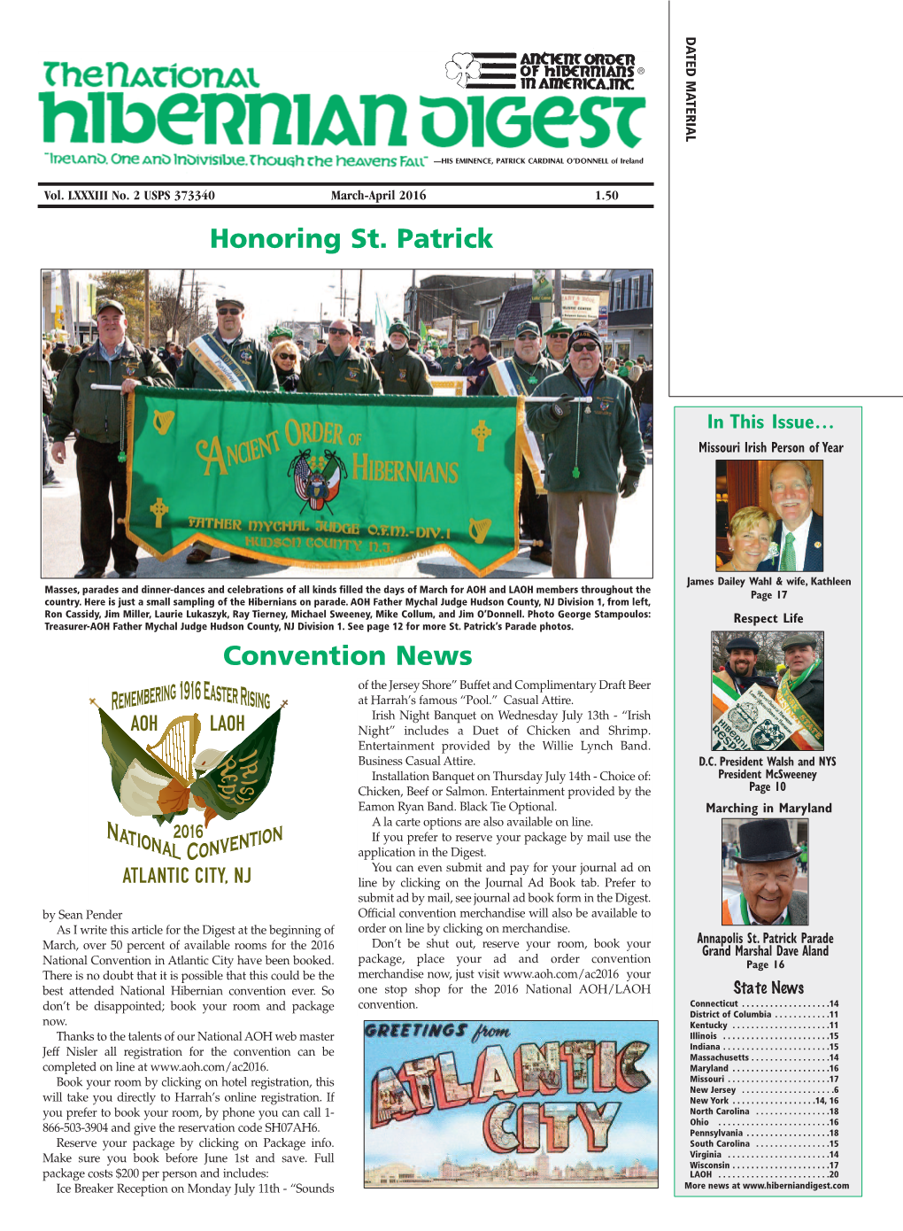 Honoring St. Patrick Convention News