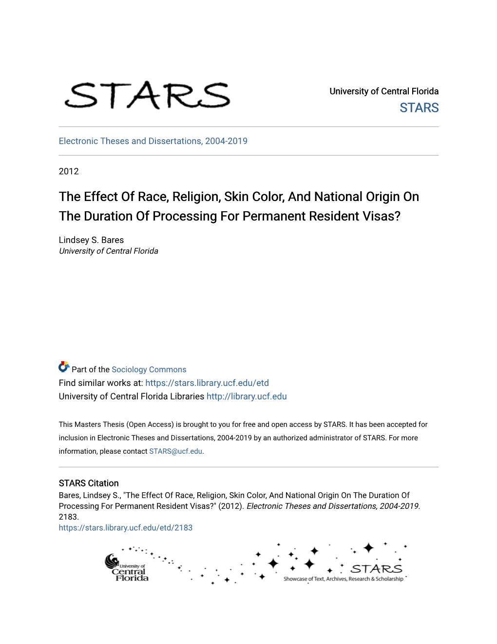 The Effect of Race, Religion, Skin Color, and National Origin on the Duration of Processing for Permanent Resident Visas?