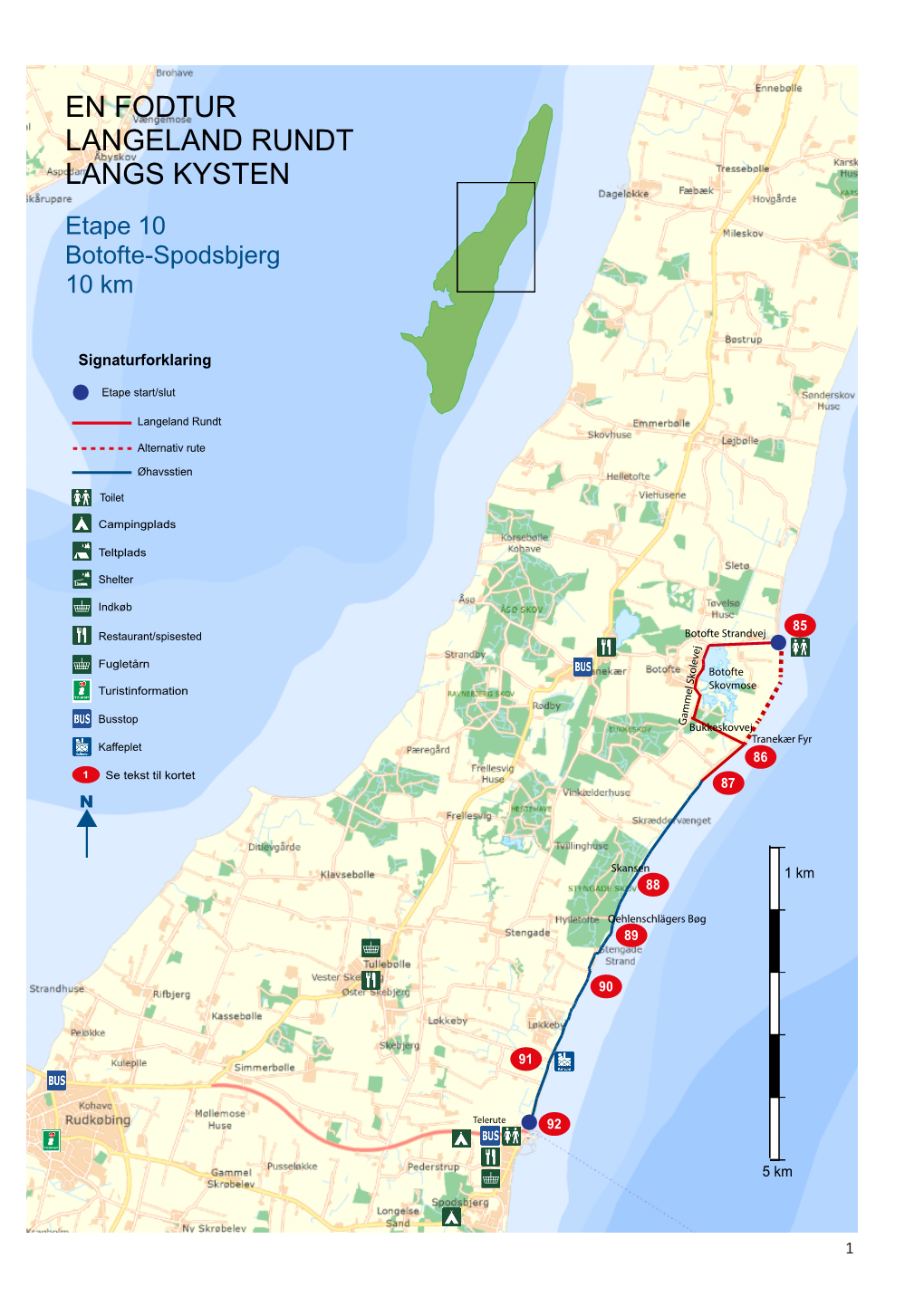 Etape 10 Botofte-Spodsbjerg 10 Km