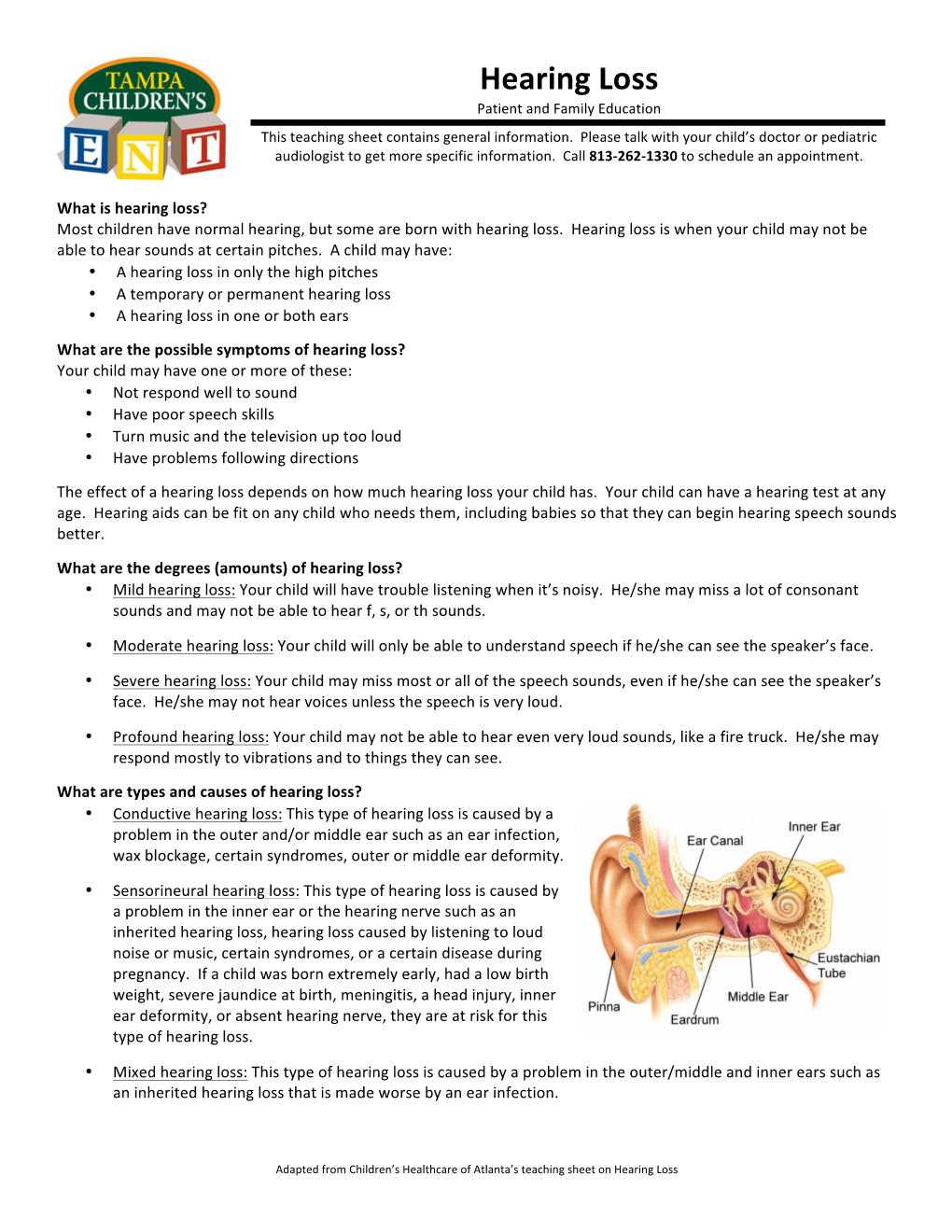 Hearing Loss Patient and Family Education