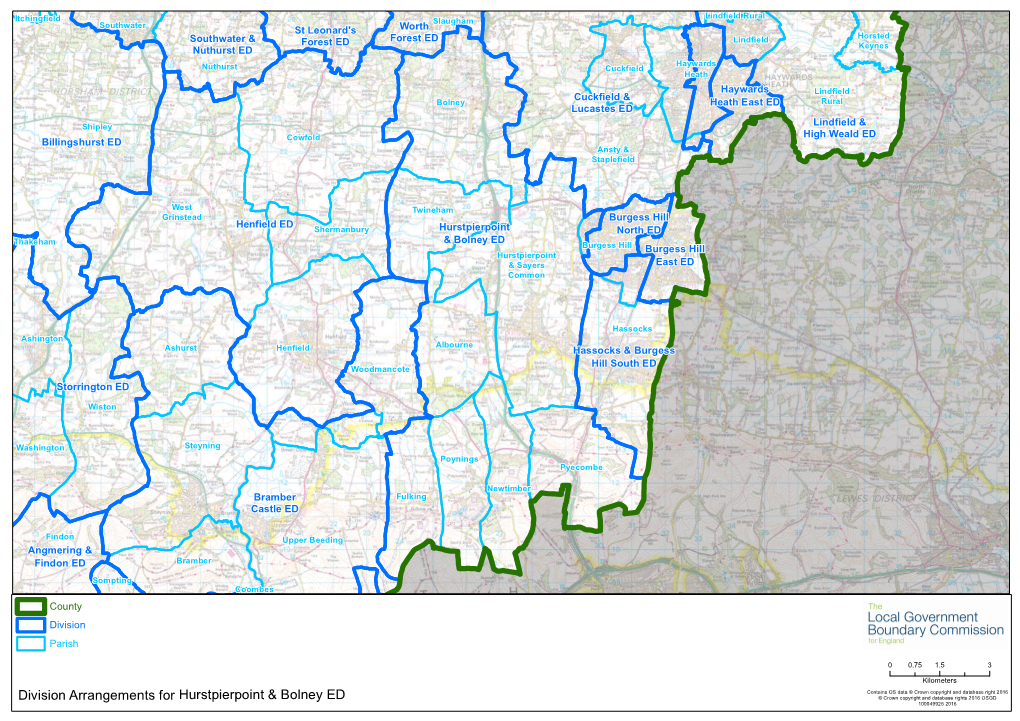 Division Arrangements for Hurstpierpoint & Bolney ED