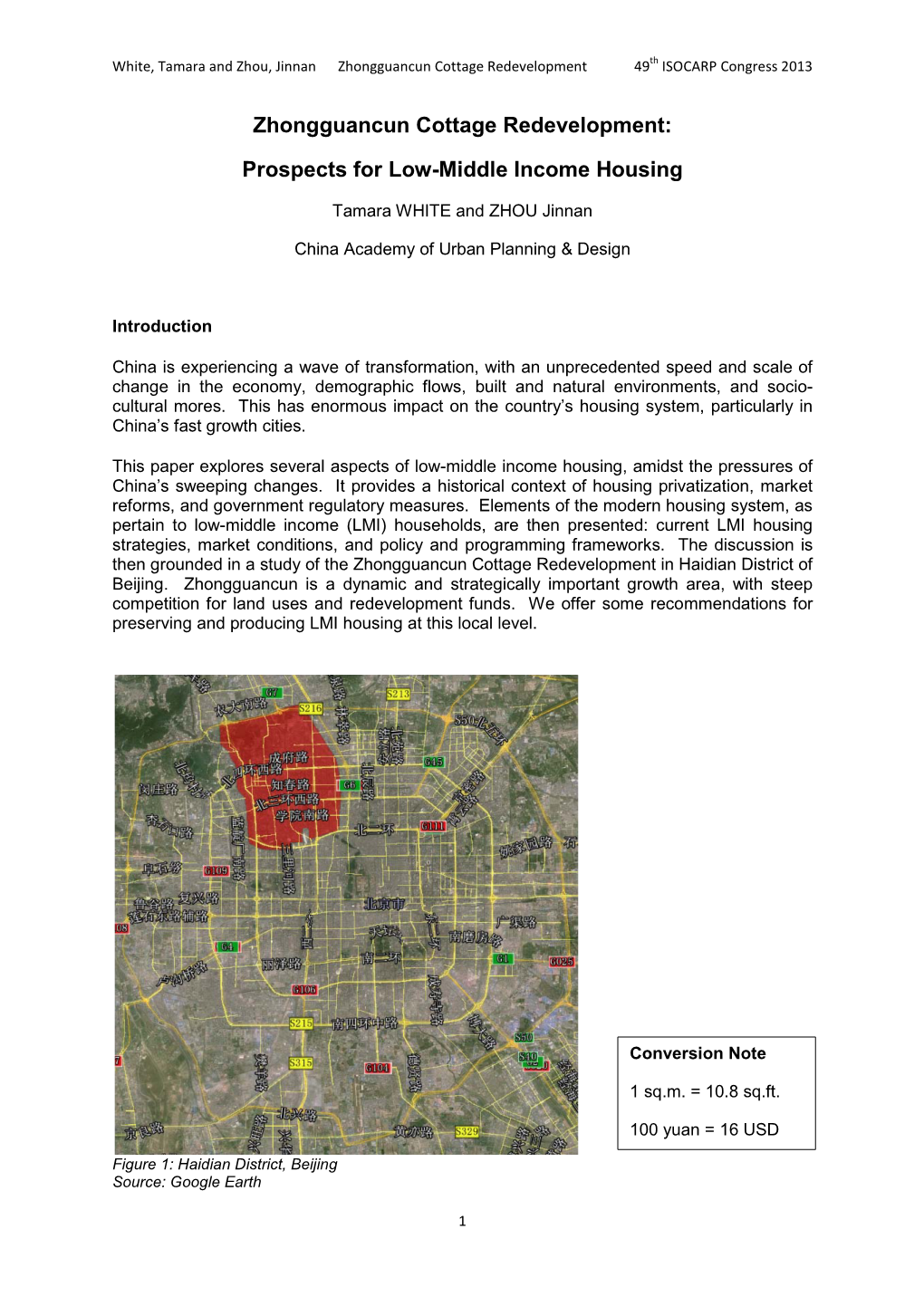 Zhongguancun LMI Housing Report.Docx.Docx