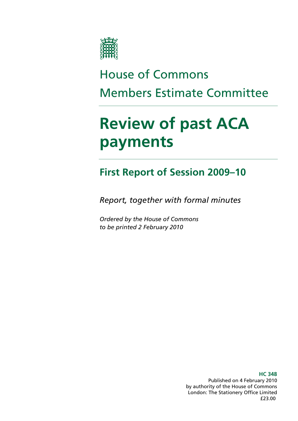 Review of Past ACA Payments