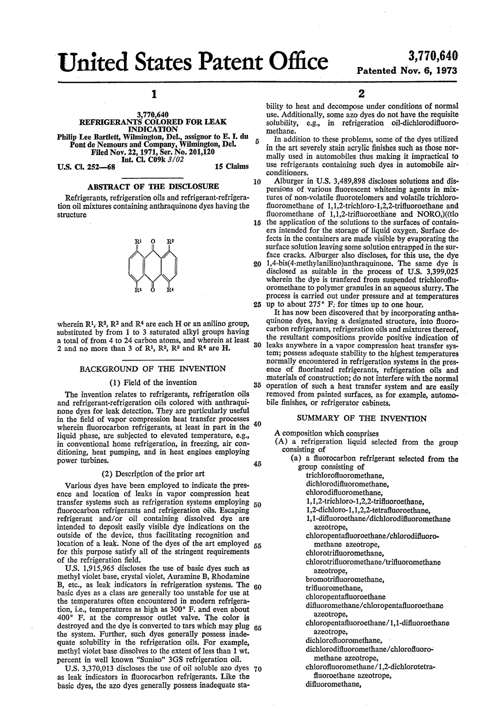 United States Patent Office Patented Nov