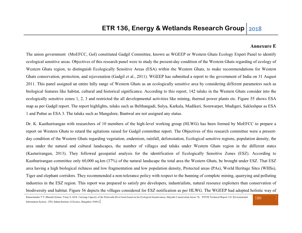 ETR 136, Energy & Wetlands Research Group