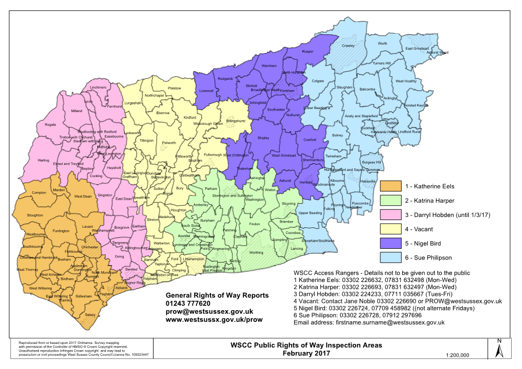 Public Rights of Way Inspection Areas