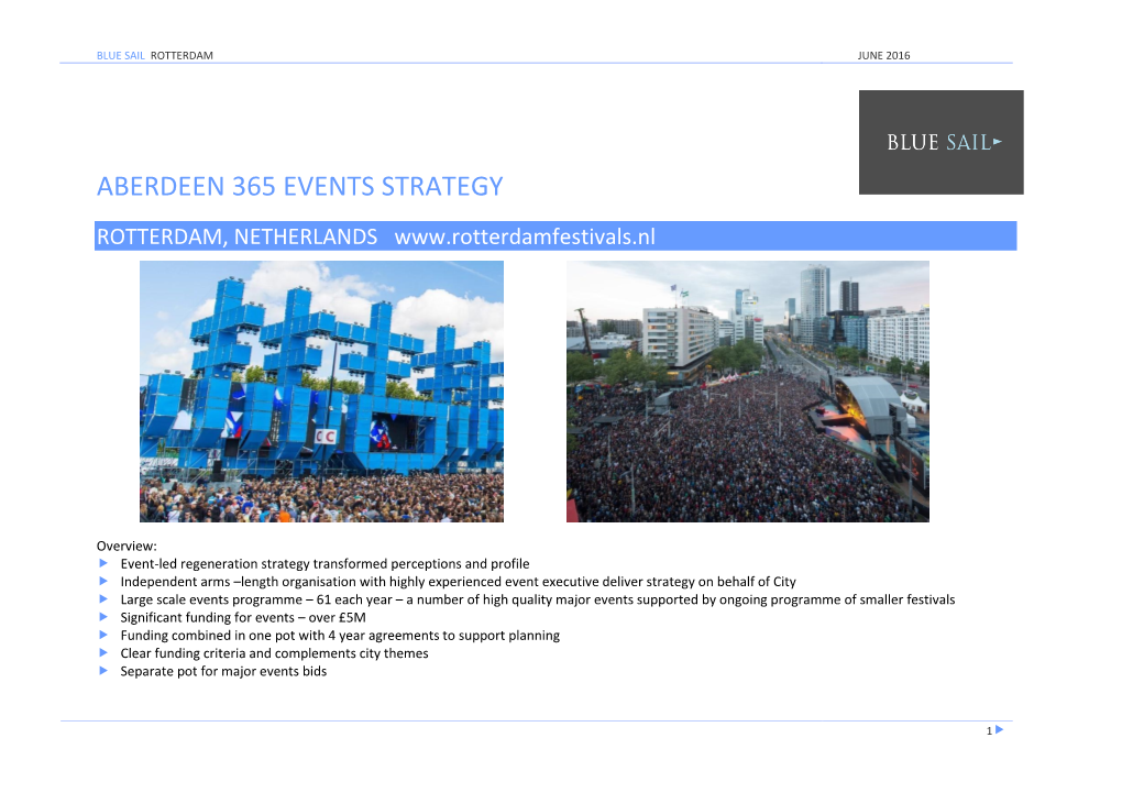 Aberdeen 365 Events Strategy