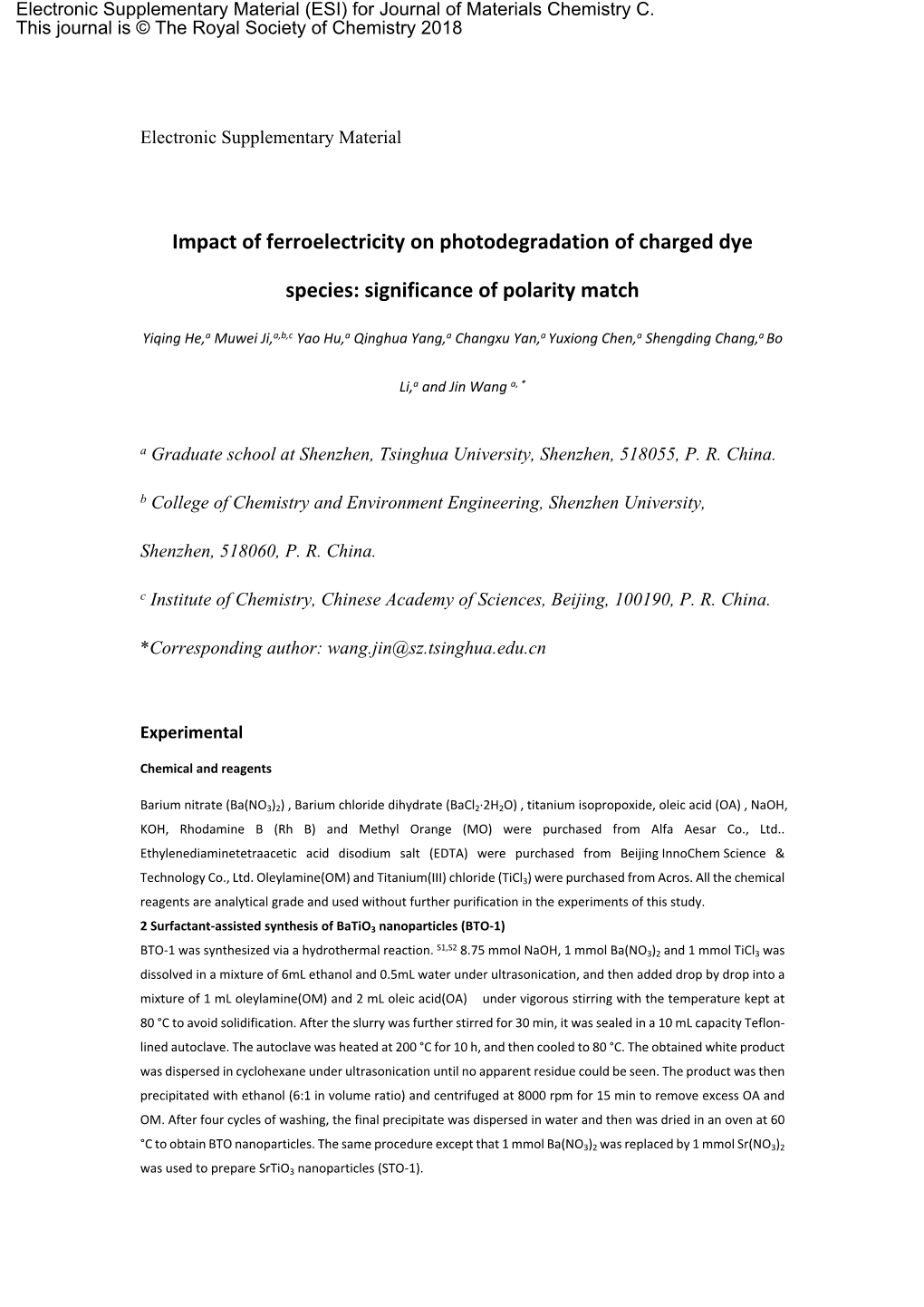 Impact of Ferroelectricity on Photodegradation of Charged Dye