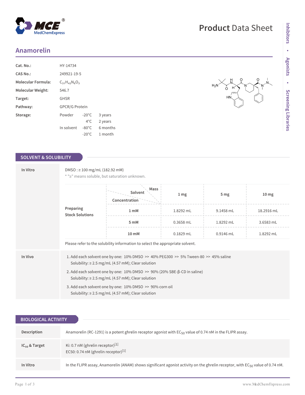 Product Data Sheet