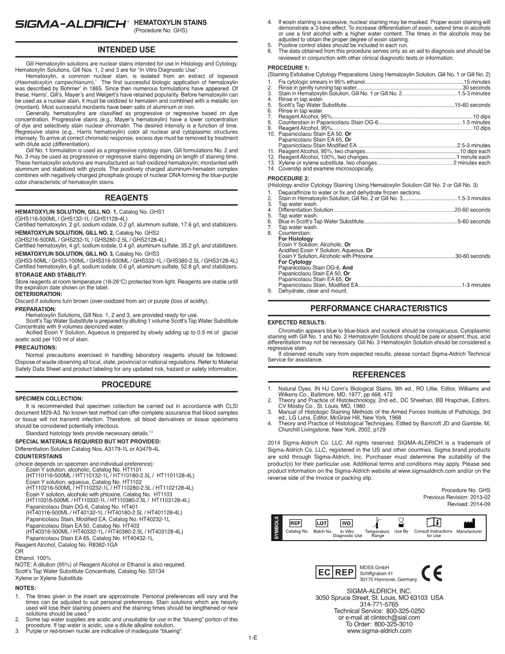 GHS,Hematoxylin Stains Procedure