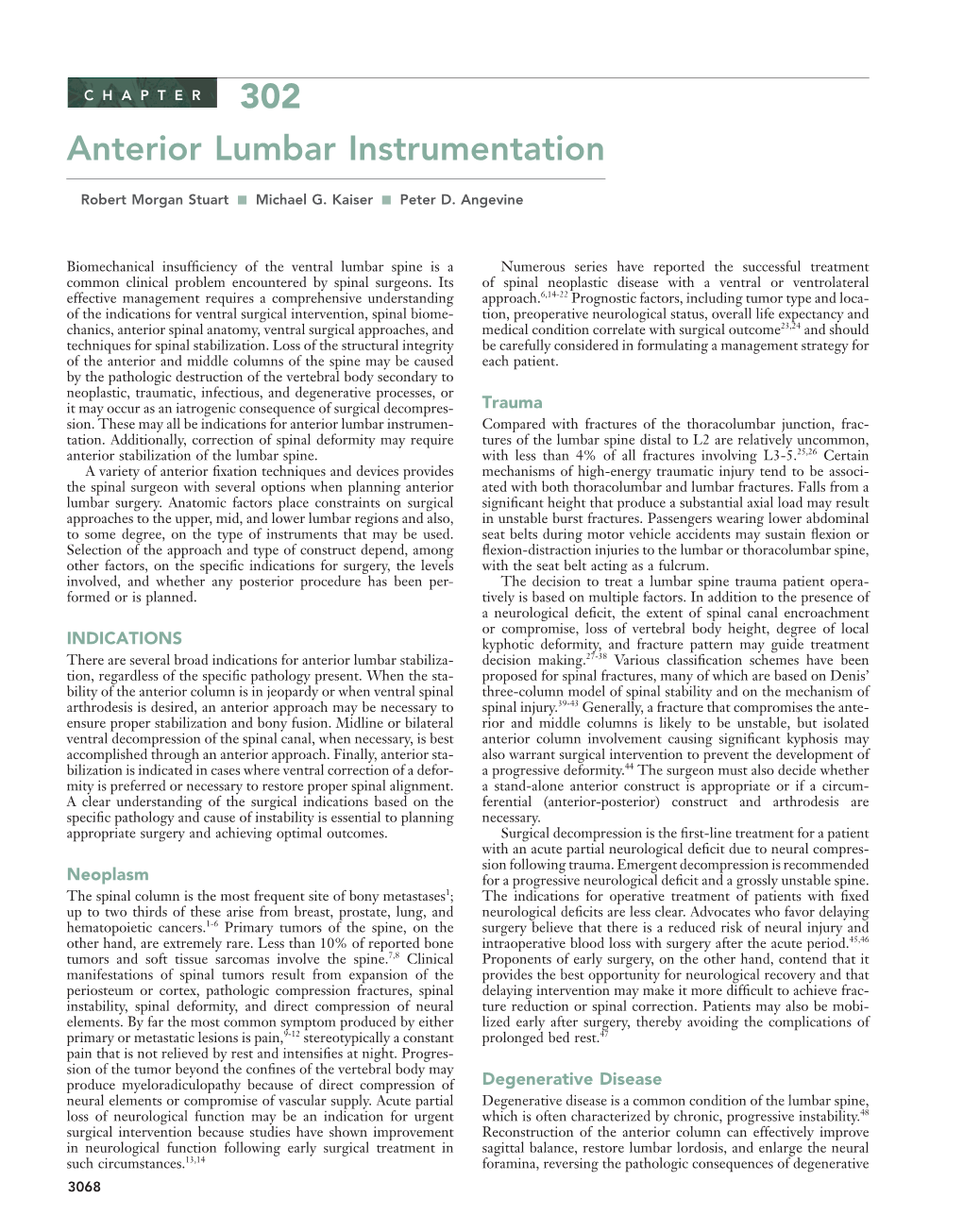 Anterior Lumbar Instrumentation