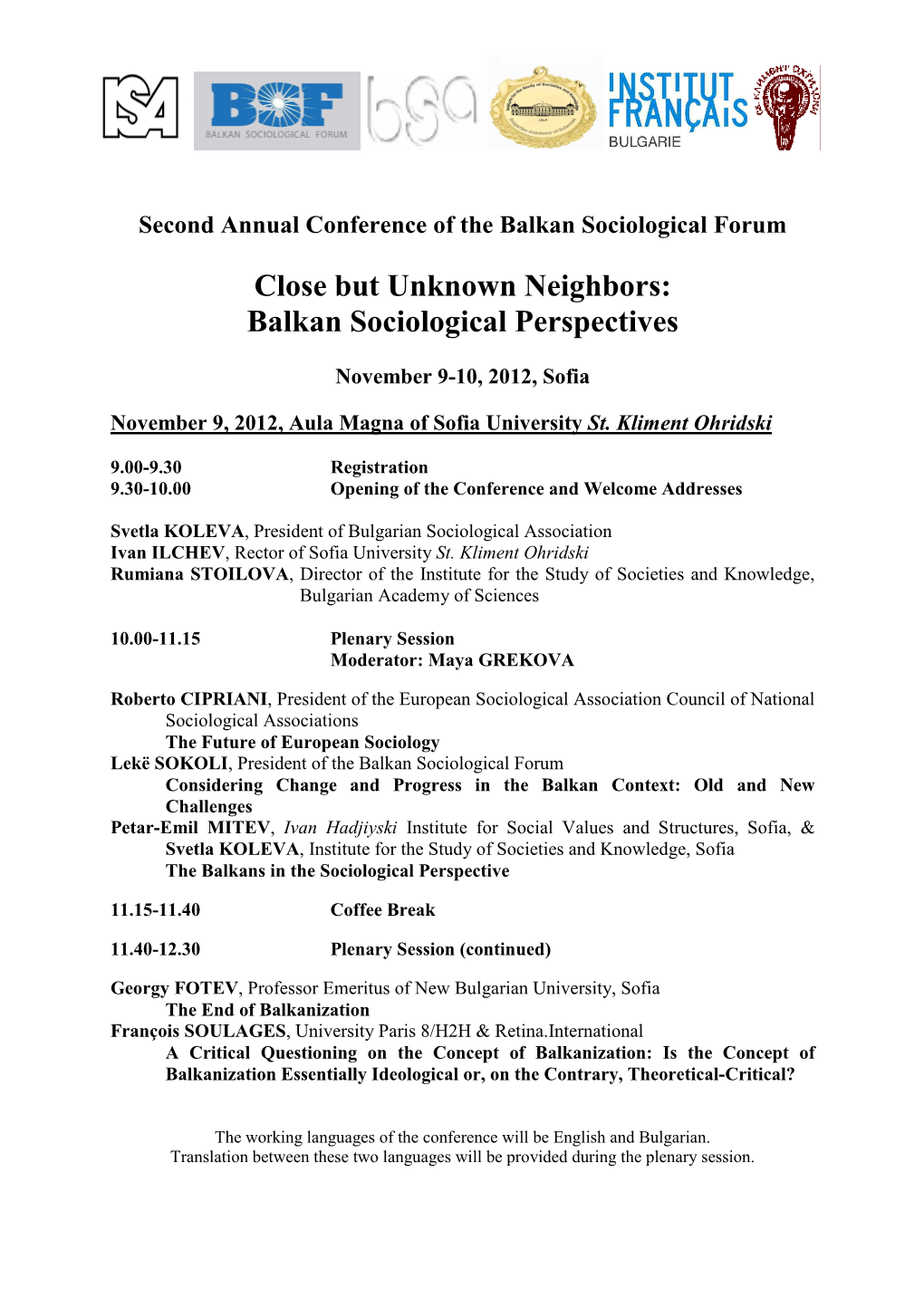 Balkan Sociological Forum