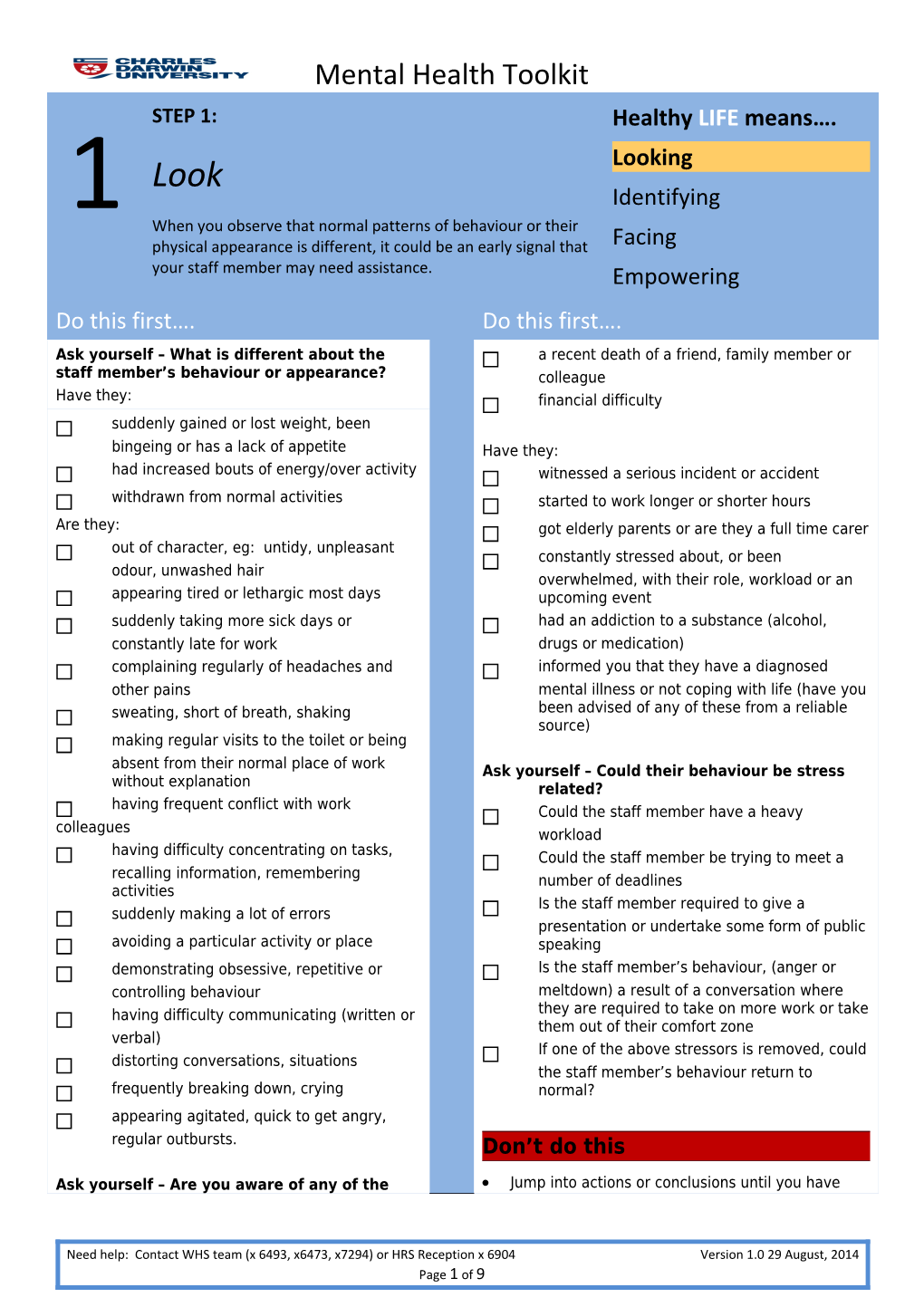 Mental Health Toolkit