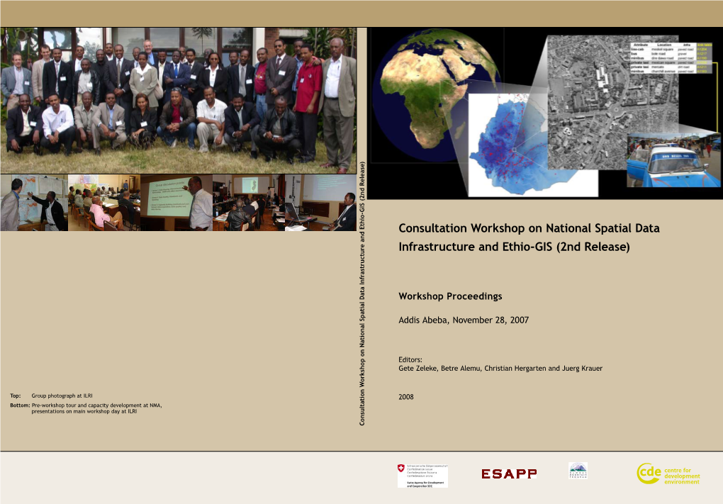 Consultation Workshop on National Spatial Data Infrastructure and Ethio-GIS (2Nd Release)