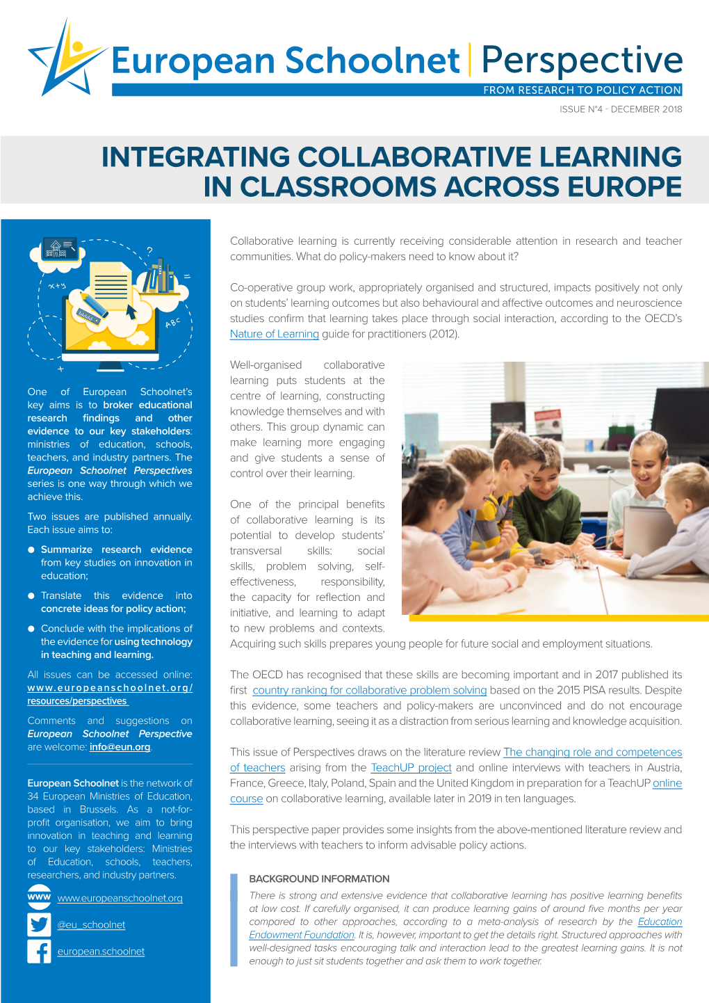 Integrating Collaborative Learning in Classrooms Across Europe