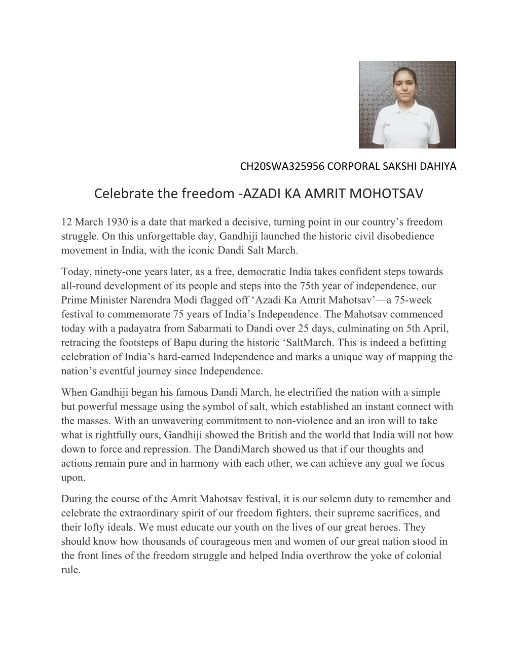 Celebrate the Freedom -AZADI KA AMRIT MOHOTSAV