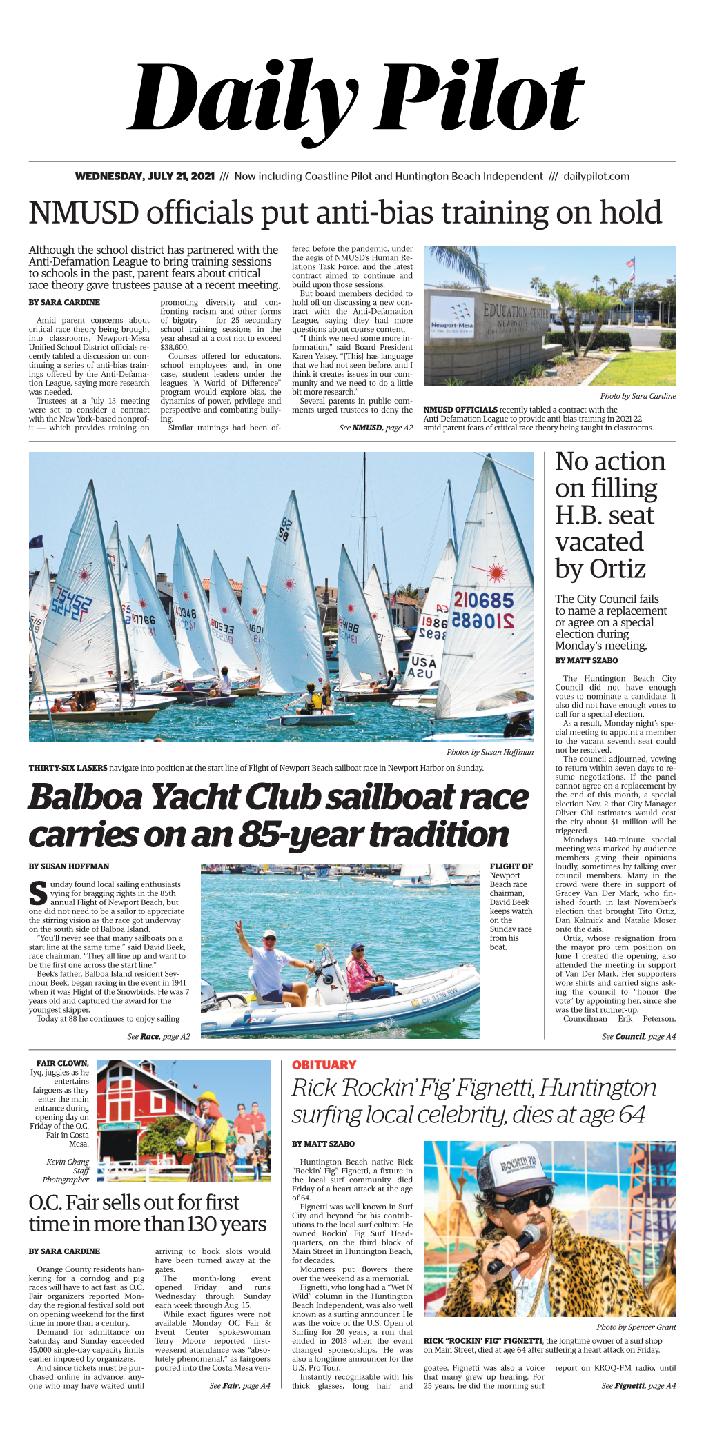 Balboa Yacht Club Sailboat Race Carries on an 85-Year Tradition