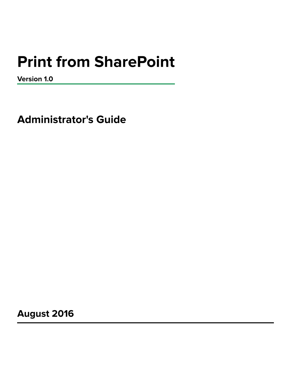 Print from Sharepoint Version 1.0