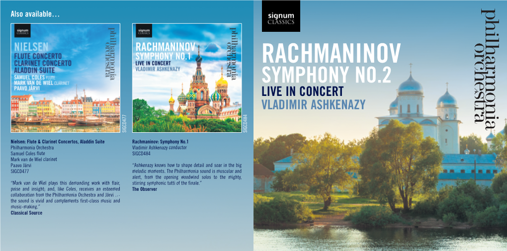 Rachmaninov Symphony No.2 Live in Concert Vladimir Ashkenazy 7 4 7 8 4 4 D D C C G G I I S S