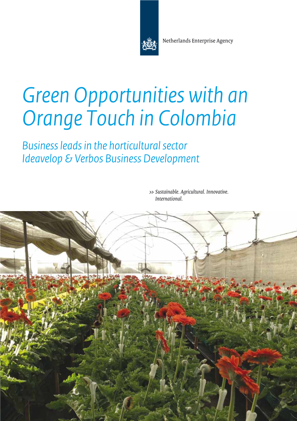 Green Opportunities with an Orange Touch in Colombia Business Leads in the Horticultural Sector Ideavelop & Verbos Business Development