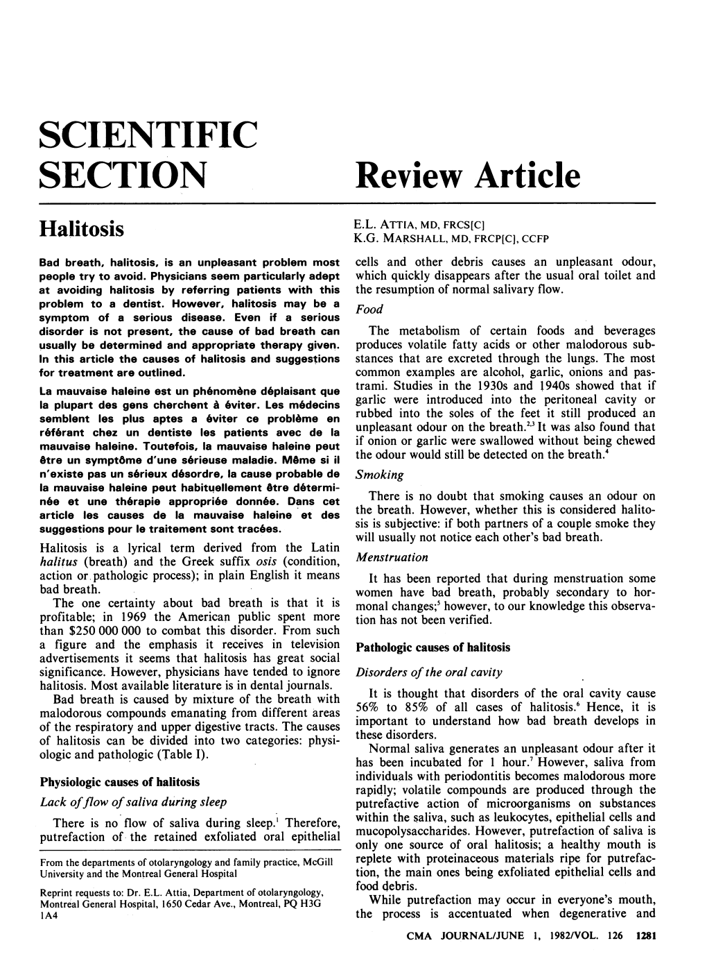 SCIENTIFIC SECTION Review Article