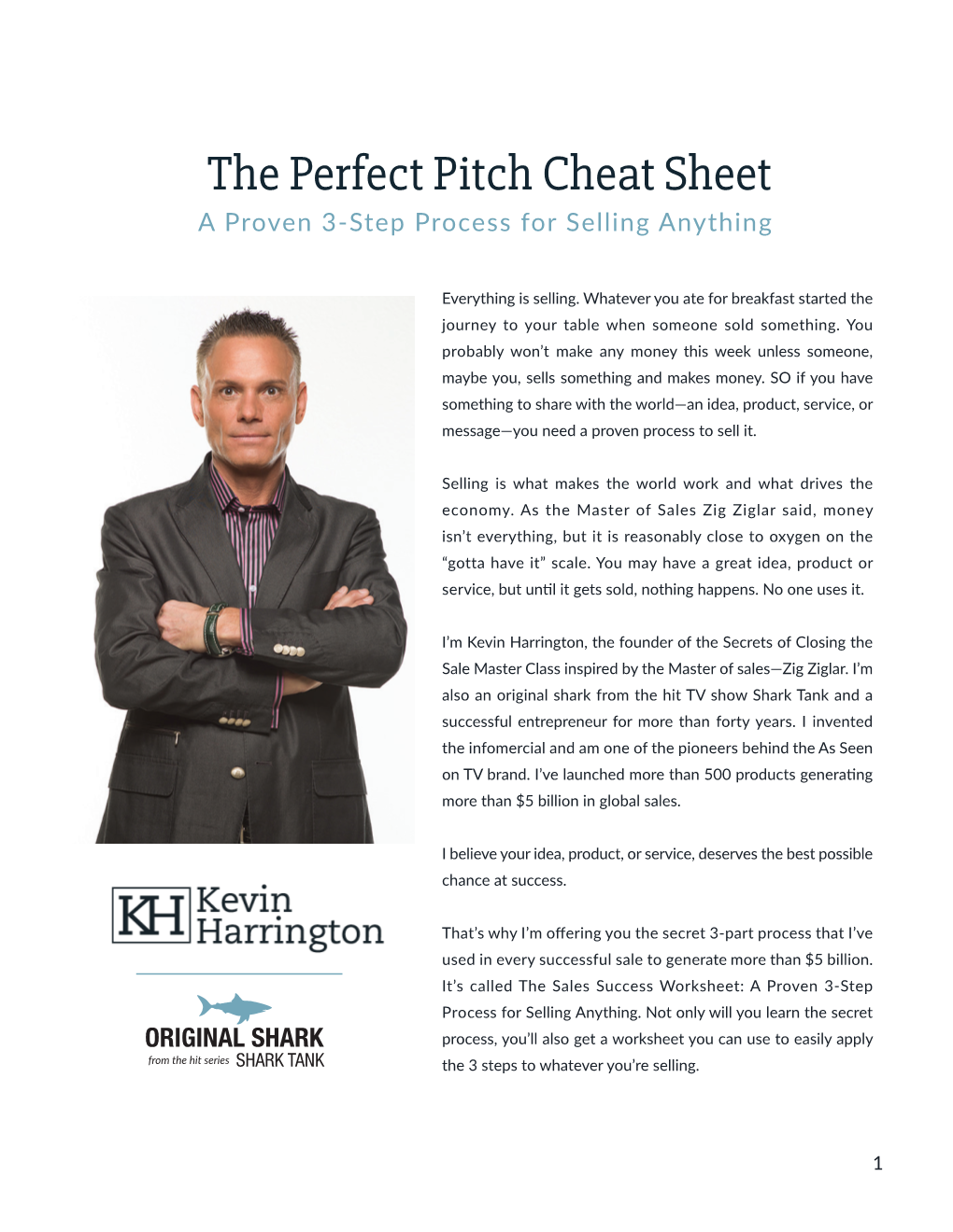 The Perfect Pitch Cheat Sheet a Proven 3-Step Process for Selling Anything