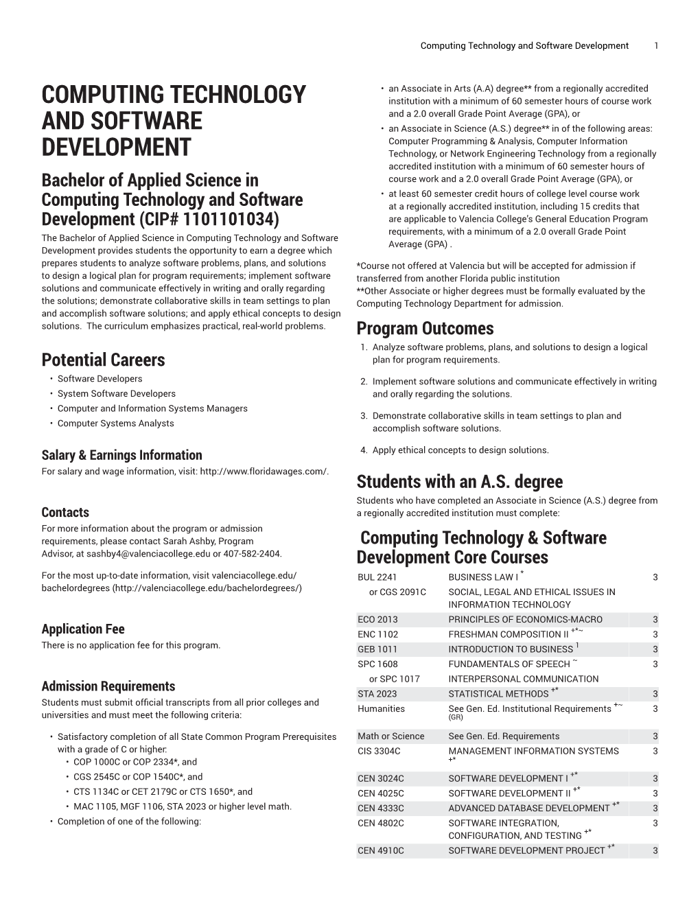 Computing Technology and Software Development 1