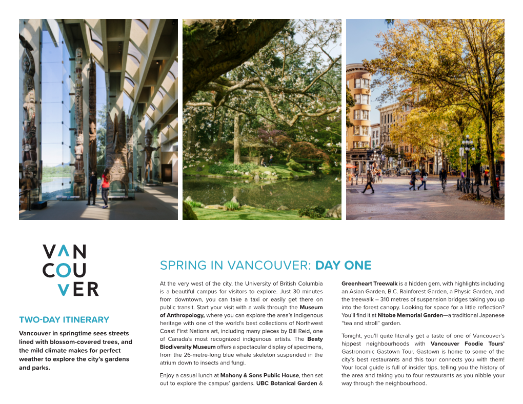 Spring in Vancouver: Day One