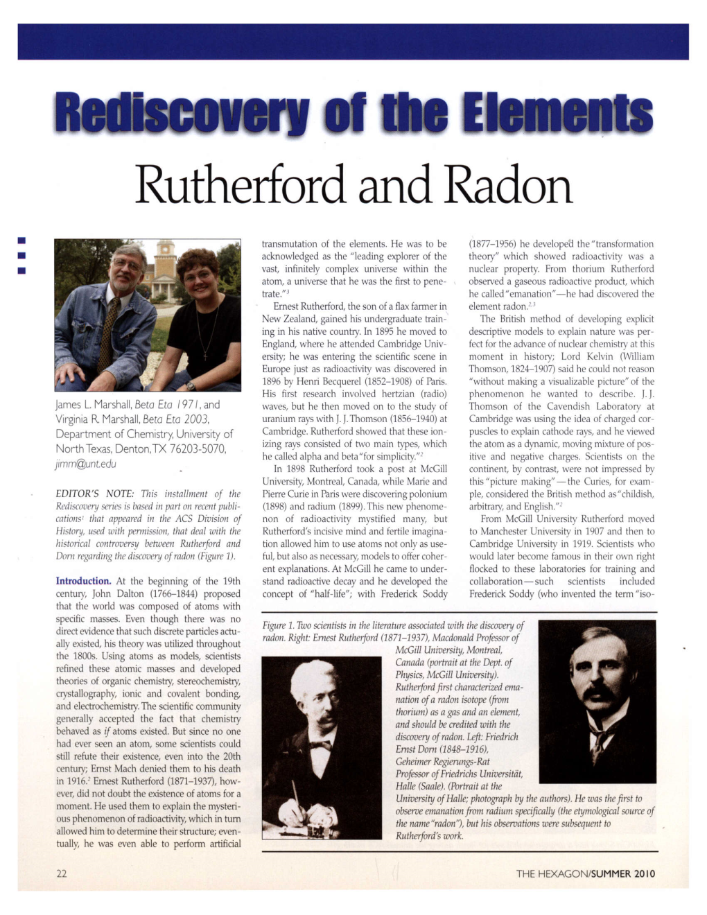 Rutherford and Radon