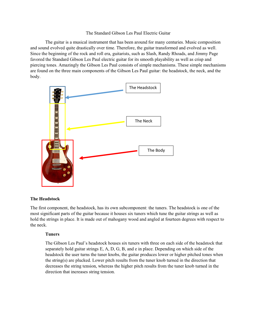 The Standard Gibson Les Paul Electric Guitar the Guitar Is a Musical Instrument That Has Been Around for Many Centuries. Music C