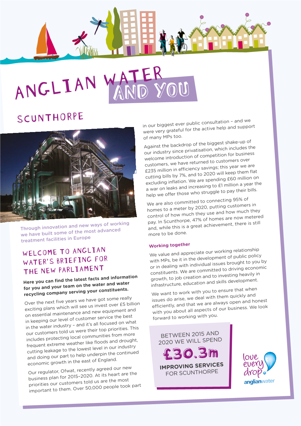 ANGLIAN WATERAND YOU SCUNTHORPE in Our Biggest Ever Public Consultation – and We Were Very Grateful for the Active Help and Support of Many Mps Too