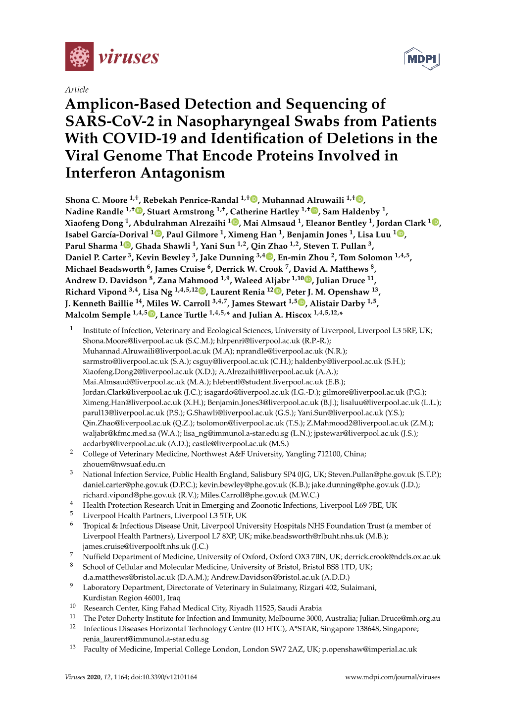 Amplicon-Based Detection and Sequencing of SARS-Cov-2 In