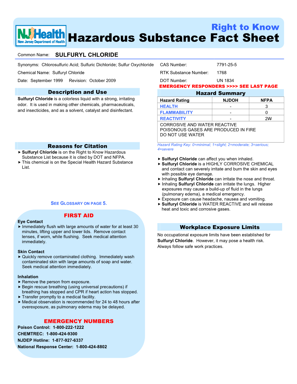 Hazardous Substance Fact Sheet