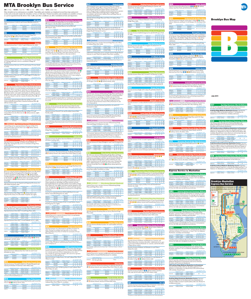 Brooklyn Bus Map July 2011