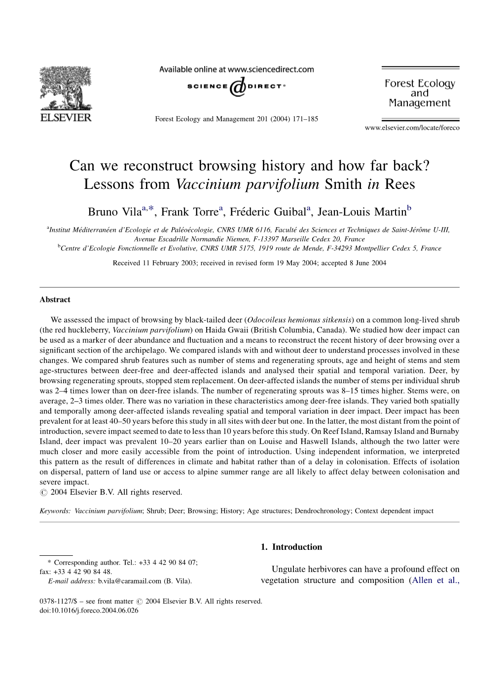 Lessons from Vaccinium Parvifolium Smith in Rees