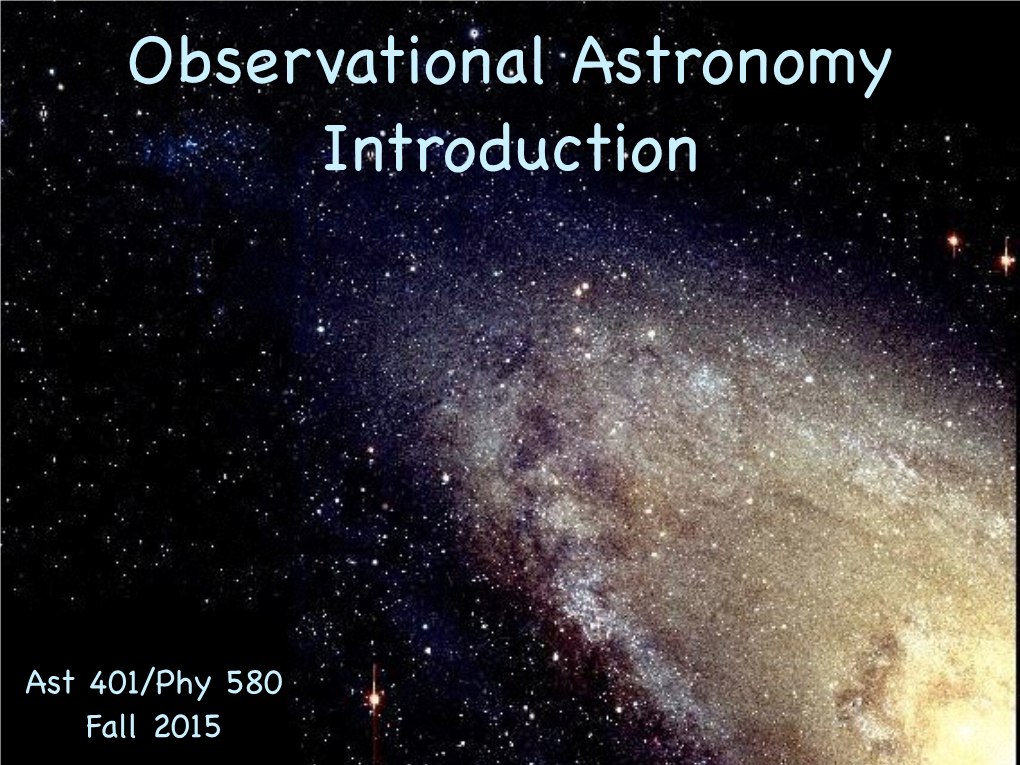 Observational Astronomy Introduction